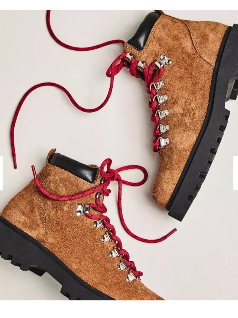 Anthropologie Maeve Lace Up Hiking Boots NIB